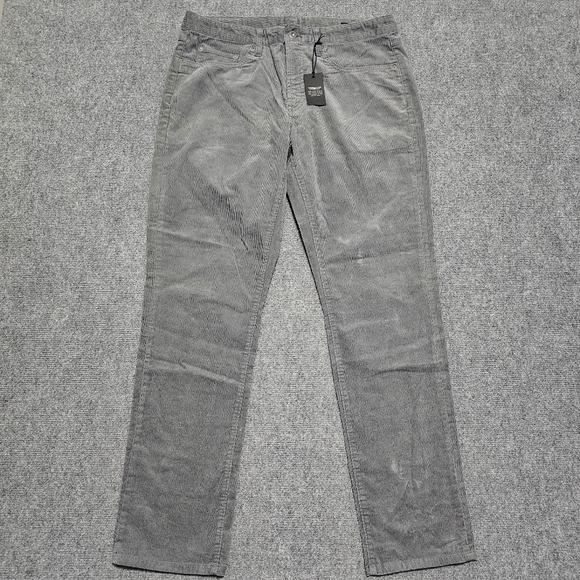 Bonobos Slim Fit Corduroy Pants Mens 34x32 Gray Hiking Stretch Golf Outdoor NWT - Picture 1 of 12